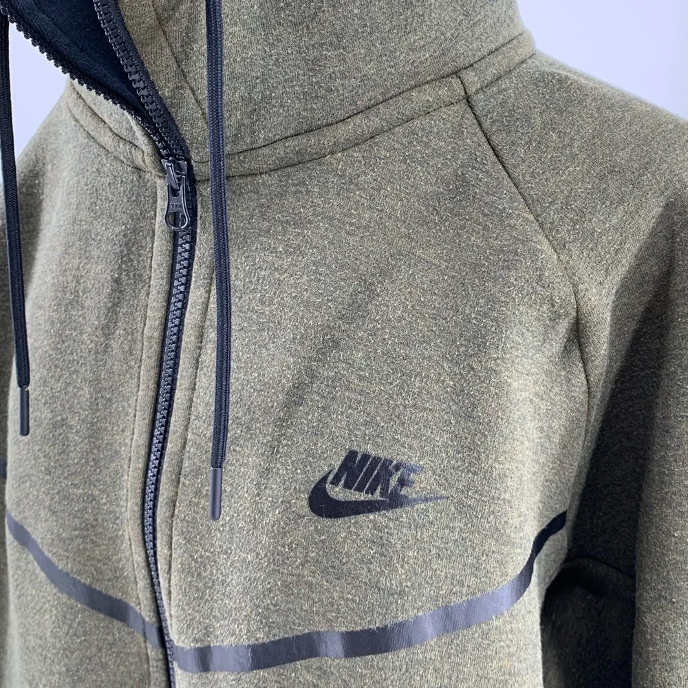 NIKE SPORTSWEAR Tech Fleece Windrunner Hoodie, Medium Olive - Sz XL - Picture 15 of 16